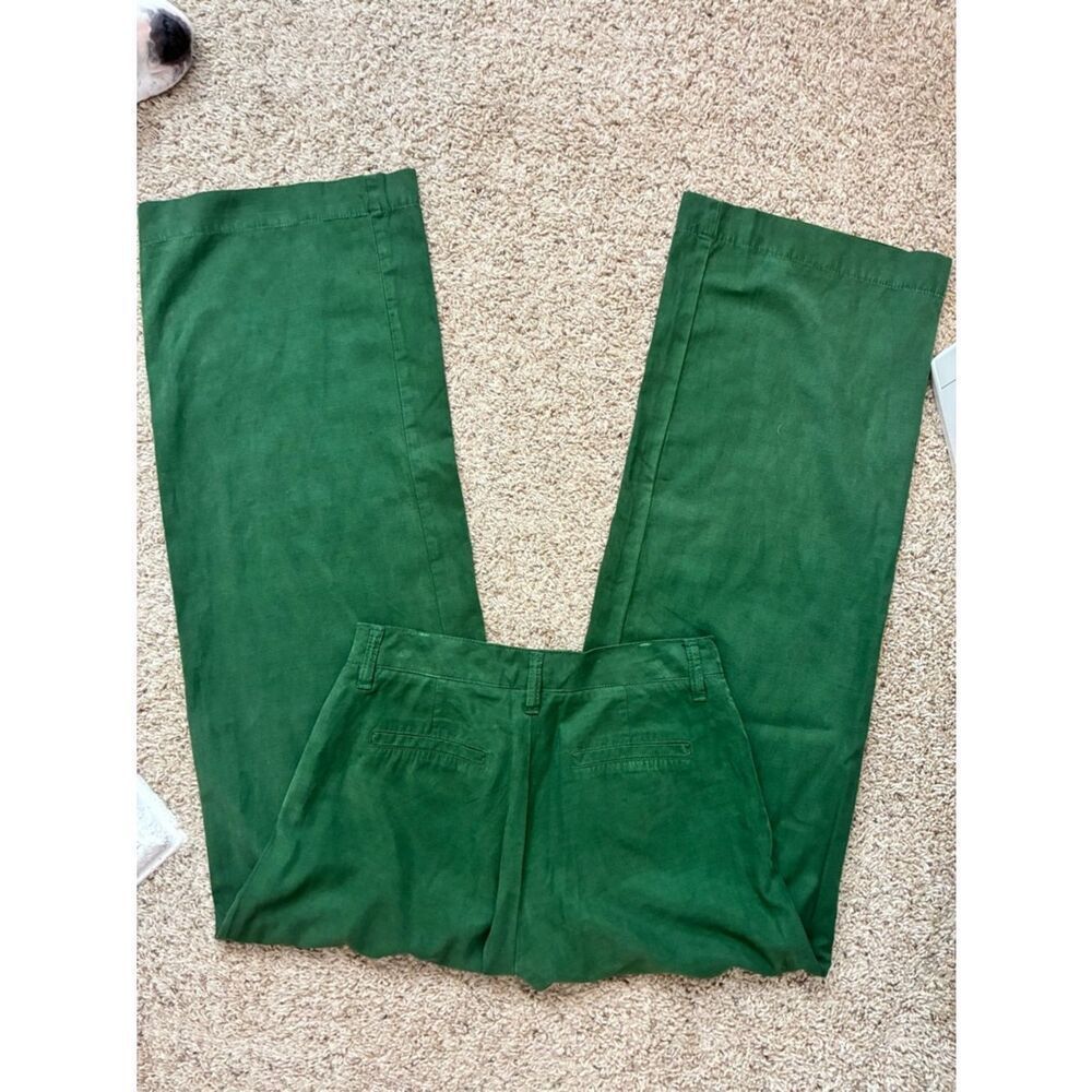 Kut from the Kloth Wide Leg fitted high waisted Trousers in Pine Green - Picture 3 of 7